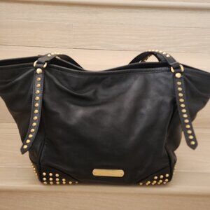 Vintage Burberry Canterbury Studded Black Leather Bag